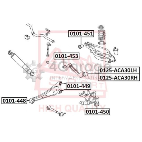 ASVA 0125ACA30LH Рычаг независимой подвески колеса подвеска колеса