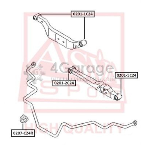 ASVA 0207C24R Втулка стабилизатор