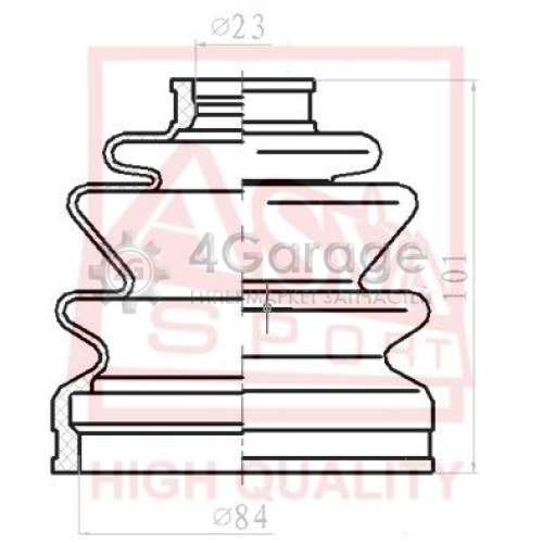 ASVA ASBT2126 Пыльник приводной вал