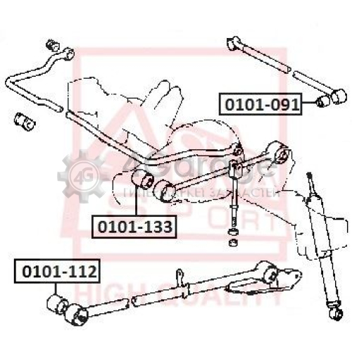 ASVA 0101091 Подвеска рычаг независимой подвески колеса