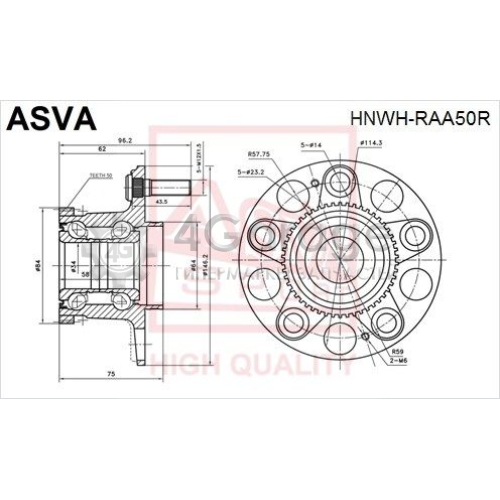 ASVA HNWHRAA50R Ступица колеса