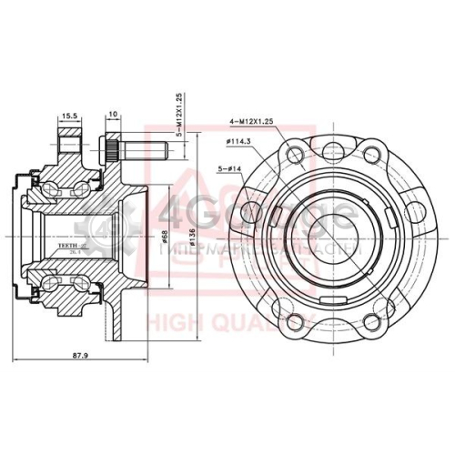 ASVA NSWHS51MF Ступица колеса