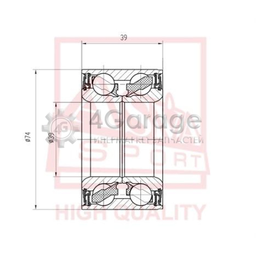 ASVA DAC39740039 Подшипник ступицы колеса в Красноярске