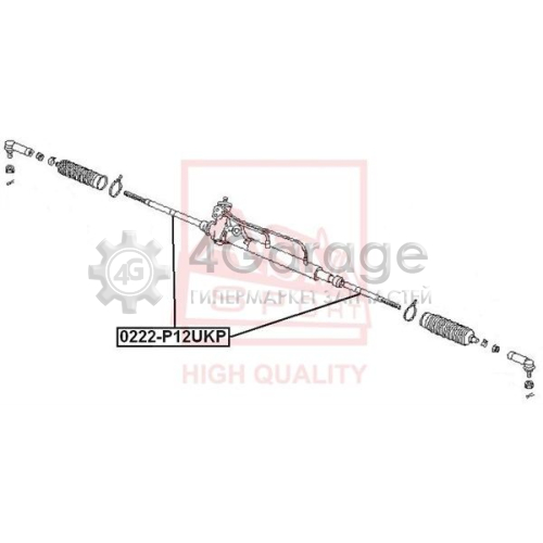 ASVA 0222P12UKP Осевой шарнир рулевая тяга