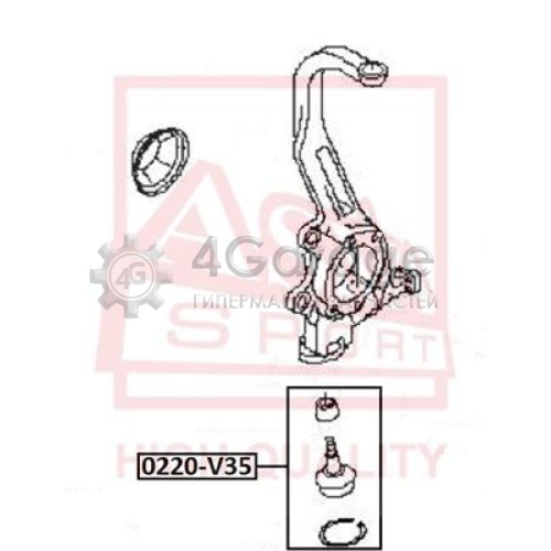 ASVA 0220V35 Шарнир независимой подвески / поворотного рычага