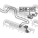 FEBEST HSB001 Опора стабилизатор