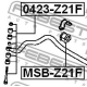 FEBEST MSBZ21F Опора стабилизатор