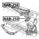 FEBEST NAB258 Втулка рычаг колесной подвески