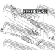 FEBEST 2222SPOR Осевой шарнир рулевая тяга