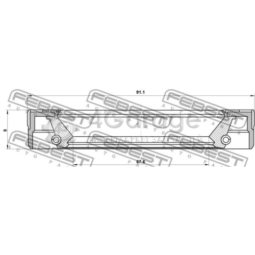 FEBEST 95LES69910813X Уплотняющее кольцо ступица колеса
