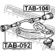 FEBEST TAB104 Подвеска рычаг независимой подвески колеса