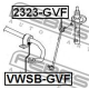 FEBEST VWSBGVF Опора стабилизатор