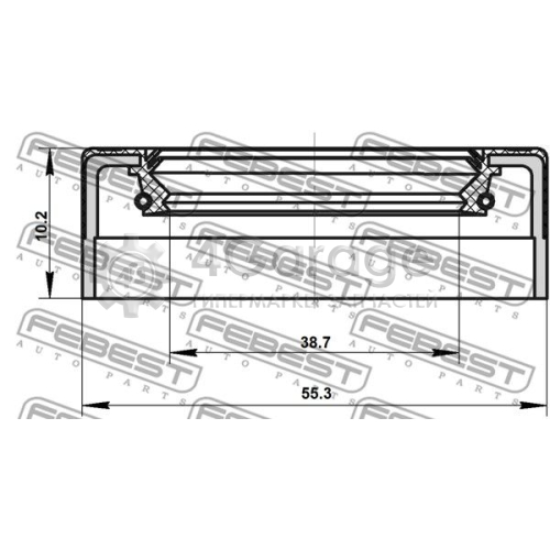 FEBEST 95NES40551010C Уплотняющее кольцо дифференциал