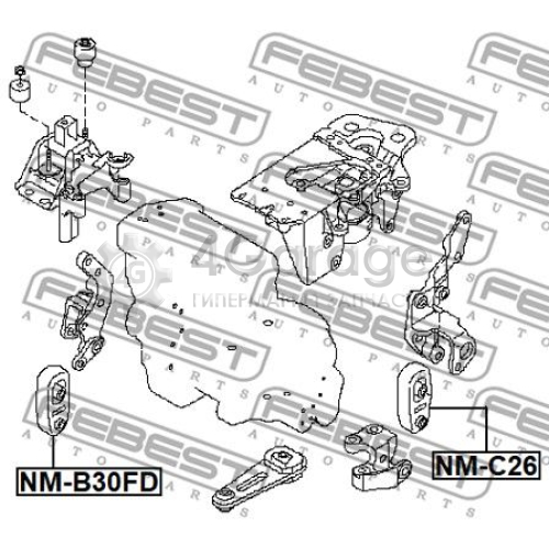 FEBEST NMB30FD Подвеска двигатель
