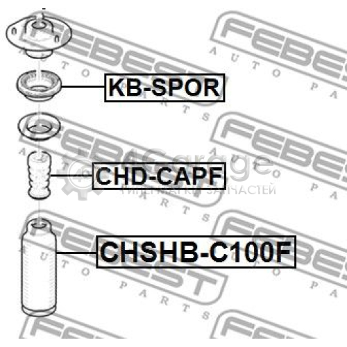 FEBEST KBSPOR Подшипник качения опора стойки амортизатора