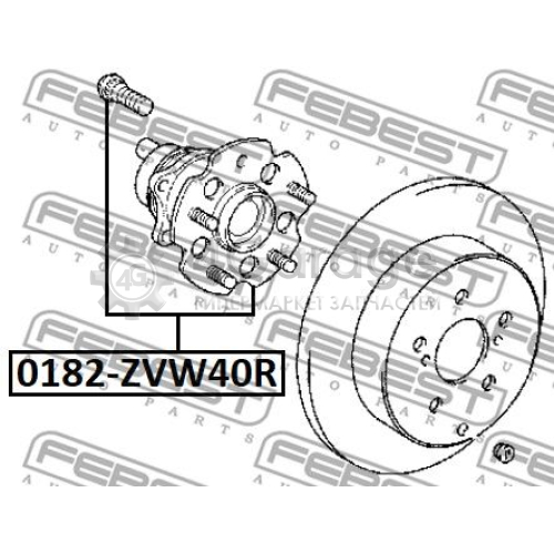 FEBEST 0182ZVW40R Ступица колеса