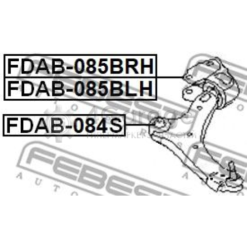 FEBEST FDAB085BLH Подвеска рычаг независимой подвески колеса