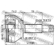 FEBEST 0210Y62R Шарнирный комплект приводной вал