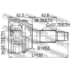 FEBEST 0510CX7A44 Шарнирный комплект приводной вал