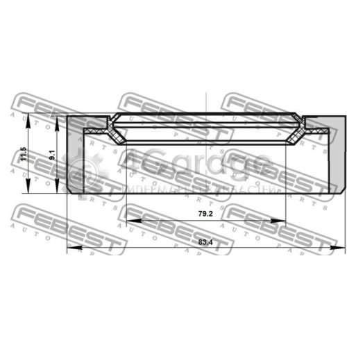 FEBEST 95CDY81830912X Уплотняющее кольцо ступица колеса