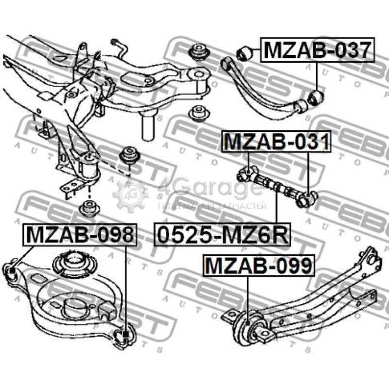 31 98 100. Подвеска Мазда 6 gg схема. Задняя подвеска Мазда 6 gg. Подвеска Мазда 6 GH схема. 1725a6r FEBEST тяга задняя поперечная, шт.