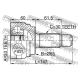FEBEST 1910E70 Шарнирный комплект приводной вал