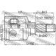 FEBEST 2411DUSTAWDLH Шарнирный комплект приводной вал