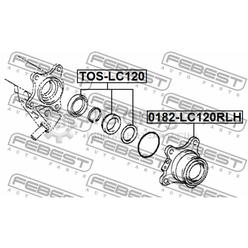 FEBEST TOSLC120 Подшипник приводной вал