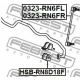 FEBEST HSBRN8D18F Опора стабилизатор