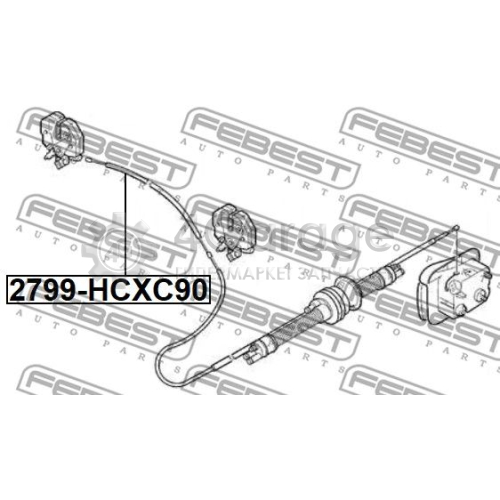 FEBEST 2799HCXC90 Тросик замка капота