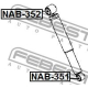 FEBEST NAB352 Втулка амортизатор