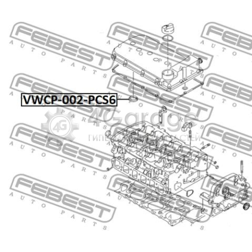 FEBEST VWCP002PCS6 Уплотнительное кольцо шахта свечи