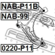 FEBEST 0220P11 Шарнир независимой подвески / поворотного рычага