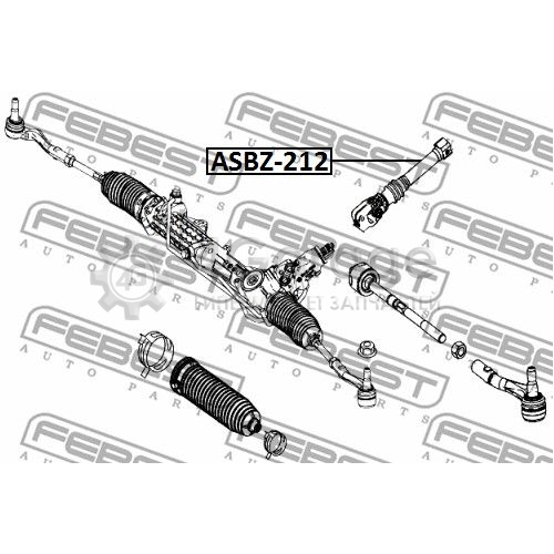 FEBEST ASBZ212 Вал сошки рулевого управления