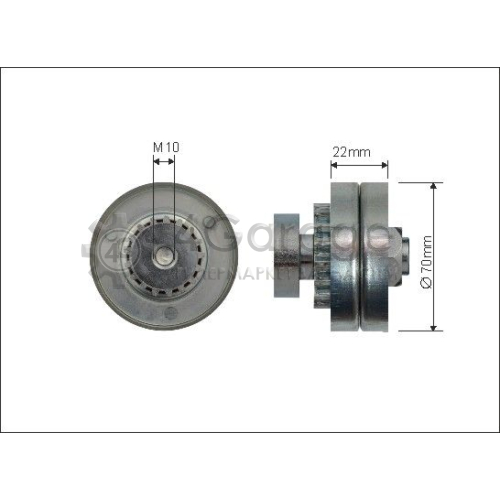 CAFFARO 500175 Натяжной ролик поликлиновой ремень