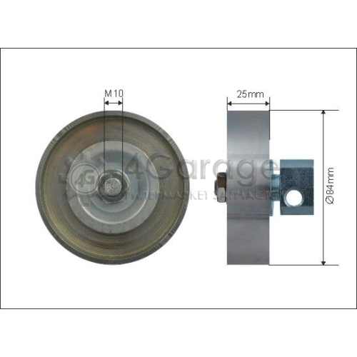 CAFFARO 500160 Натяжной ролик поликлиновой ремень