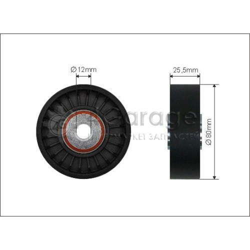 CAFFARO 3753 Паразитный / ведущий ролик поликлиновой ремень