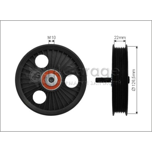 CAFFARO 500245 Натяжной ролик поликлиновой ремень