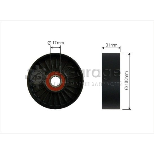 CAFFARO 42600 Натяжной ролик поликлиновой ремень