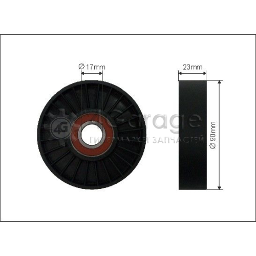 CAFFARO 45400 Натяжной ролик поликлиновой ремень