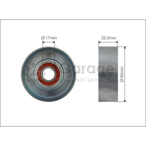 CAFFARO 49800 Натяжной ролик поликлиновой ремень