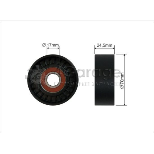 CAFFARO 32800 Натяжной ролик поликлиновой ремень