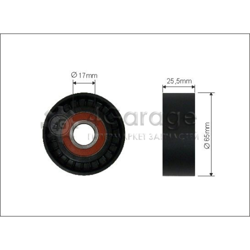 CAFFARO 43400 Натяжной ролик поликлиновой ремень