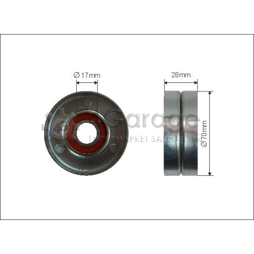 CAFFARO 33299 Натяжной ролик поликлиновой ремень