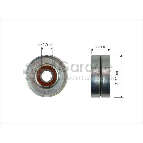 CAFFARO 6098 Натяжной ролик поликлиновой ремень