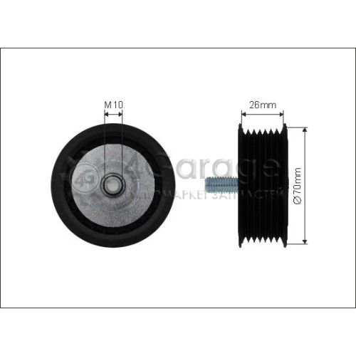 CAFFARO 500326 Паразитный / ведущий ролик поликлиновой ремень