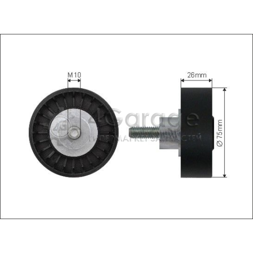 CAFFARO 500007 Паразитный / ведущий ролик поликлиновой ремень