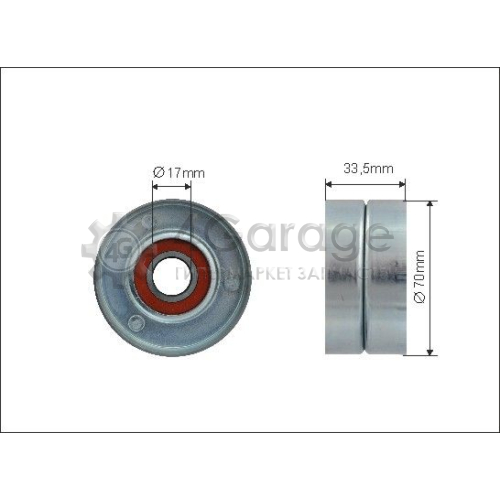 CAFFARO 500083 Натяжной ролик поликлиновой ремень