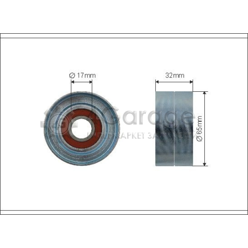 CAFFARO 500029 Натяжной ролик поликлиновой ремень