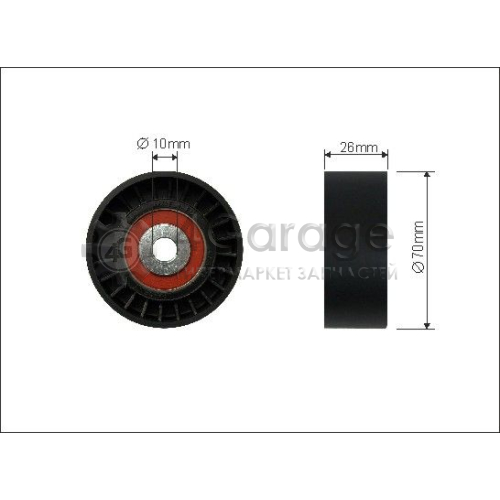 CAFFARO 28126 Паразитный / ведущий ролик поликлиновой ремень